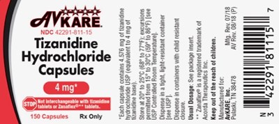 Label 4229181115 Tizanidine Hci 2018 4mg